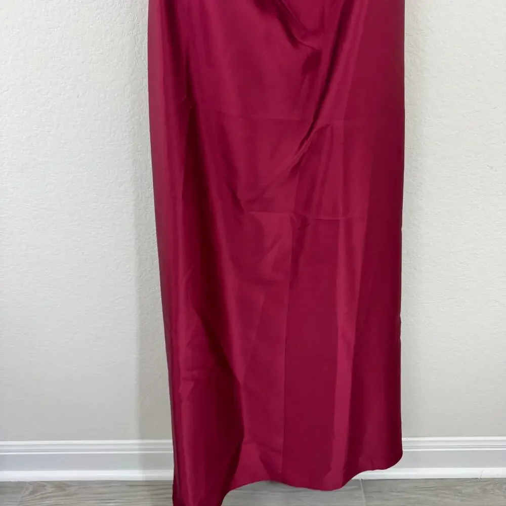 Red Dress - Alfred Sung Formal Dress, Burgundy Size 18 - Picture 8 of 14